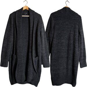Barefoot Dreams CozyChic Lite Circle Cardi Cardigan Sweater Women's Large Black